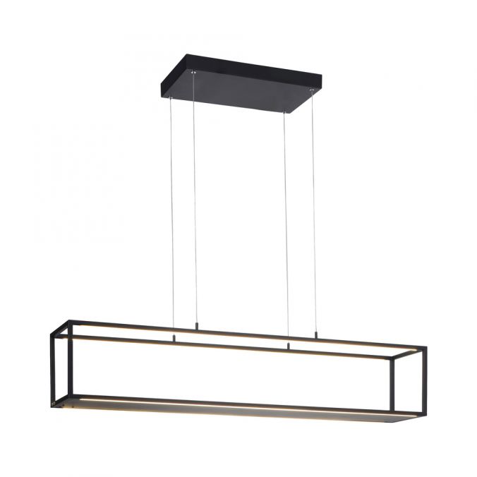Paul Neuhaus LED Pendelleuchte, schwarz, 4-flammig, dimmer, Innenleuchte