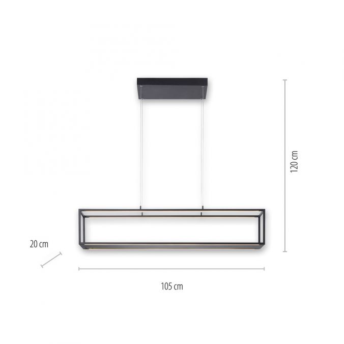 Paul Neuhaus LED Pendelleuchte, schwarz, 4-flammig, dimmer, Innenleuchte Exklusive Angebote