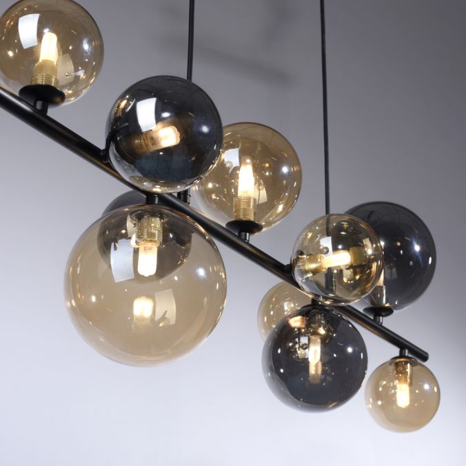 Paul Neuhaus LED Pendelleuchte schwarz Glas rund dekorativ warmweiß Innenleuchte Blitzangebot