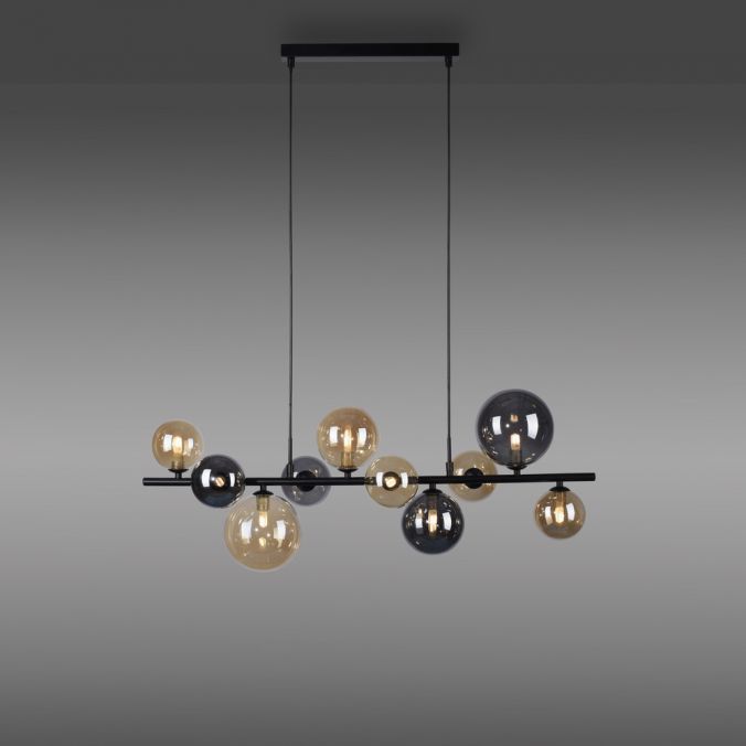 Paul Neuhaus LED Pendelleuchte schwarz Glas rund dekorativ warmweiß Innenleuchte Blitzangebot