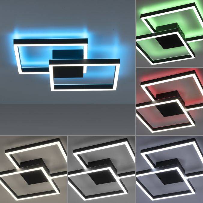 Paul Neuhaus Paul Neuhaus Q-MARKO LED-Deckenleuchte Smart Home schwarz eckig Deckenlampe Neuheiten