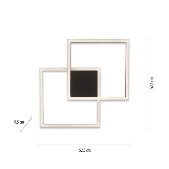 Paul Neuhaus Paul Neuhaus Q-MARKO LED-Deckenleuchte Smart Home schwarz eckig Deckenlampe Neuheiten