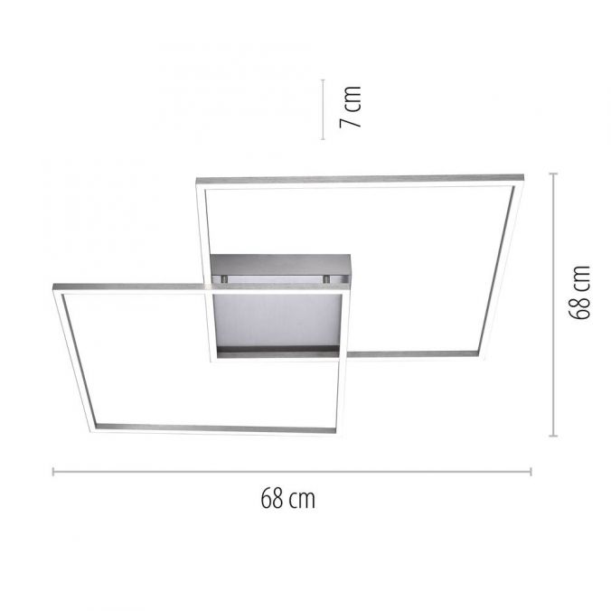 Paul Neuhaus Paul Neuhaus, Q-INIGO, LED-Deckenleuchte, CCT, silber, dimmbar, Smart Home Saisonale Angebote