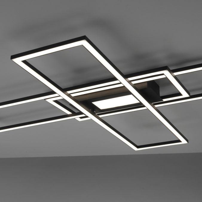 Paul Neuhaus LED Deckenleuchte, Wohnzimmer, schwarz, dimmbar, Fernbedienung Letzte 3 Tage