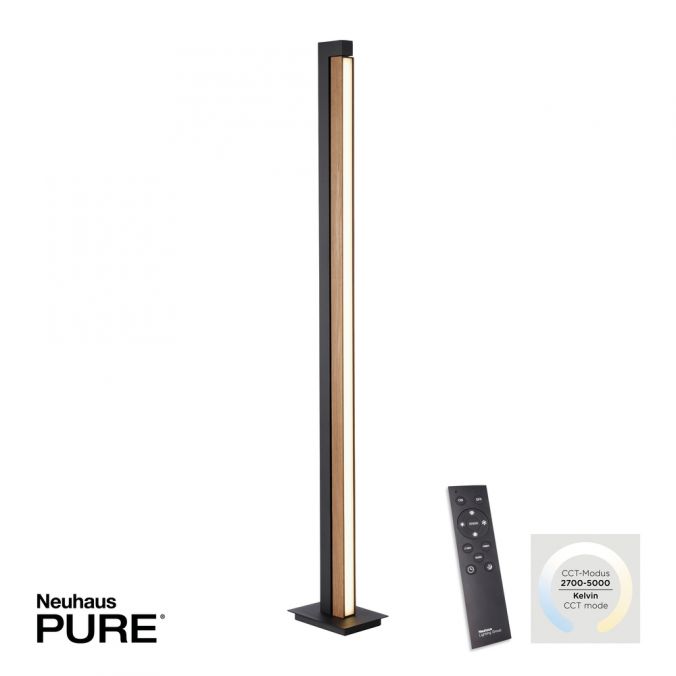 Paul Neuhaus Paul Neuhaus LED Stehleuchte PURES-LINES FLOOR Holz Echtholz drehbar dimmbar