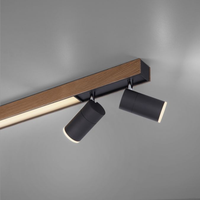 Paul Neuhaus Paul Neuhaus LED Deckenleuchte PURES-LINES SPOT Eiche geölt dimmbar CCT drehbar Zeitbegrenzte Promotion