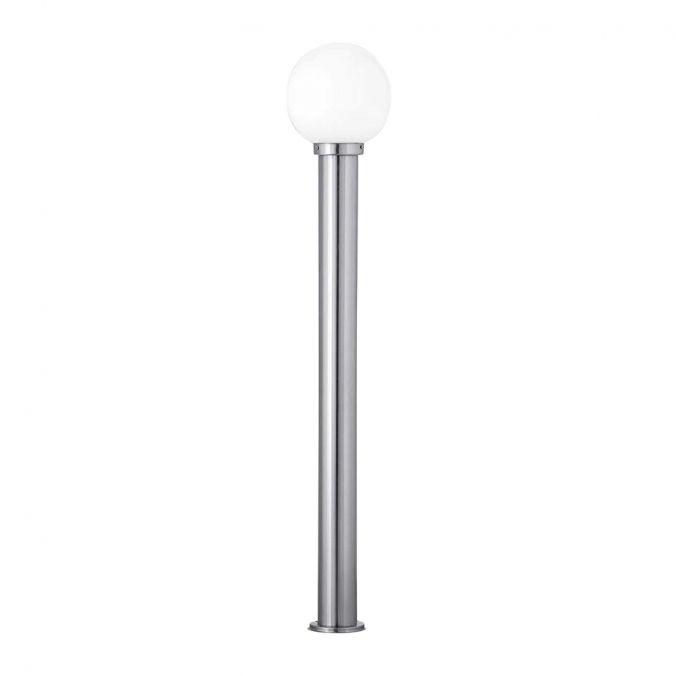 Paul Neuhaus Wegeleuchte, Kugelform, silber, 110cm Höhe, Opal, E27, Gartenleuchte Flash Sale
