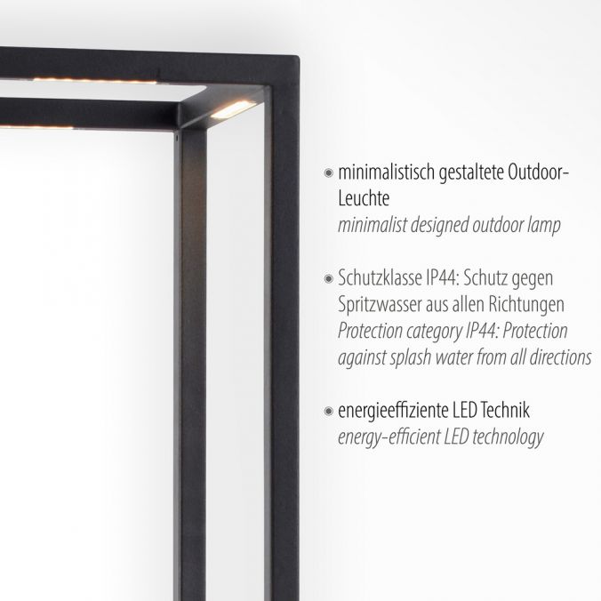 Paul Neuhaus LED-Außenleuchte, schwarz, IP44, Terassenleuchte, warmweiß Begrenztes Angebot