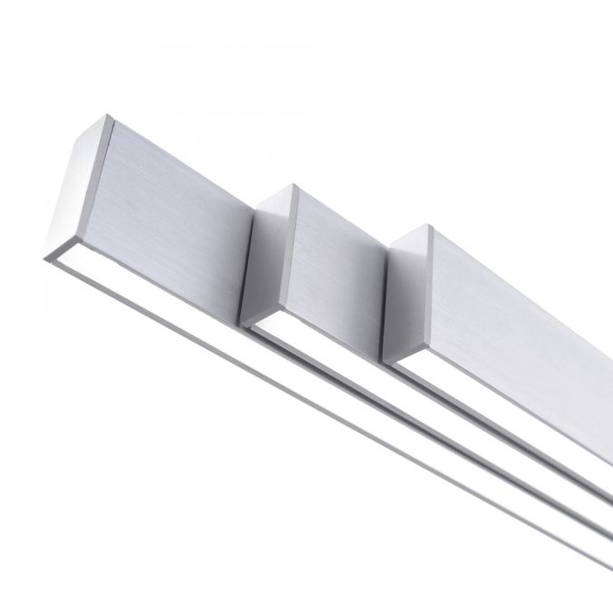 Paul Neuhaus LED-Pendelleuchte, aluminiumfarben, lineare Form, verstellbare Leuchtkörper Saisonschlussverkauf