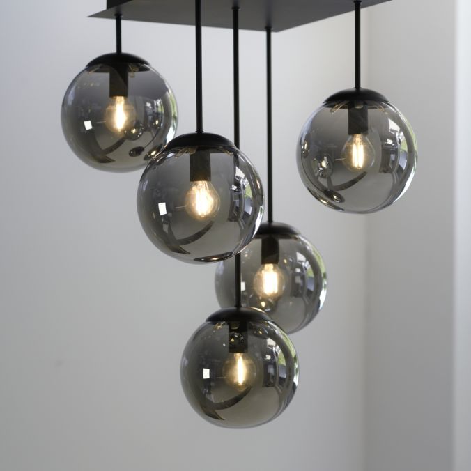 Paul Neuhaus LED Deckenleuchte, schwarz, schlicht, zeitlos, 5 flammige Deckenlampe Muttertagsangebot