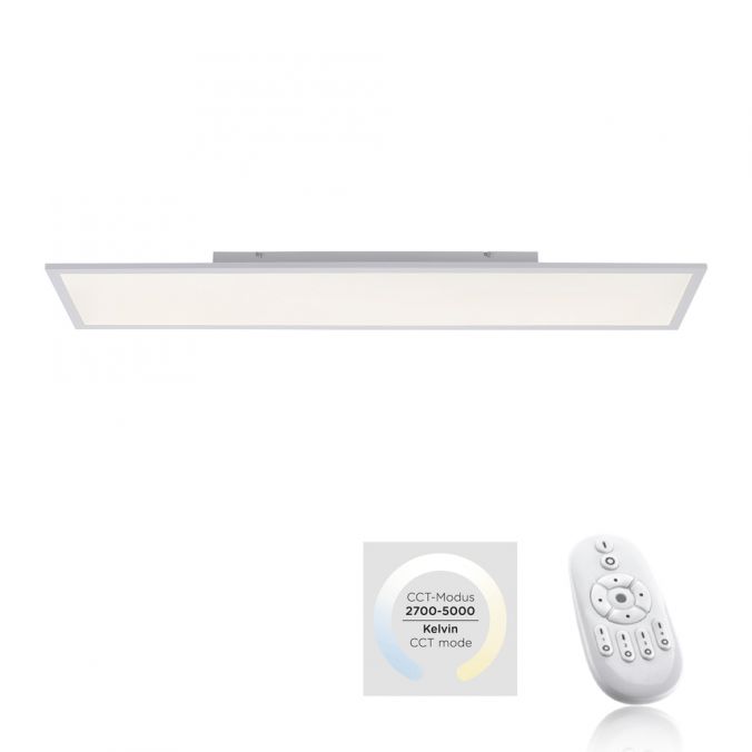 Paul Neuhaus LED-Panel, weiß, 120x30cm, flach, CCT, dimmbar, Deckenleuchte
