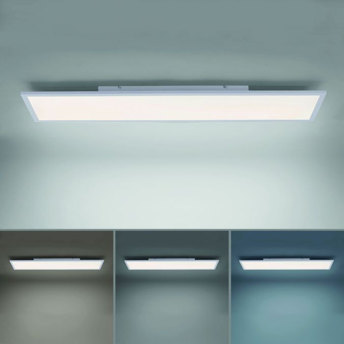 Paul Neuhaus LED-Panel, weiß, 120x30cm, flach, CCT, dimmbar, Deckenleuchte Vatertagsangebot