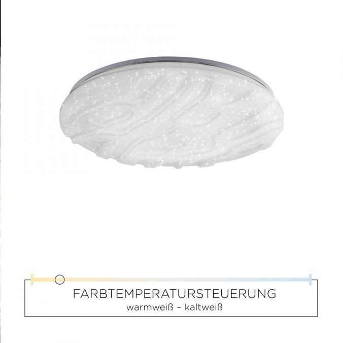 Paul Neuhaus LED-Deckenleuchte, Sternenhimmeldekor, Lichtfarbsteuerung, Dimmfunktion Jubiläumsangebot