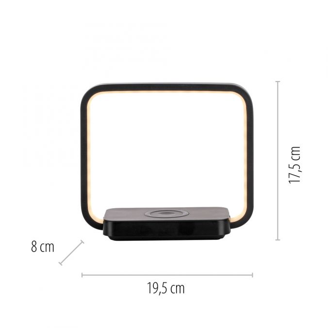 Paul Neuhaus LED Tischleuchte schwarz Handy Ladefunktion Touchschalter dimmbar Blitzangebot