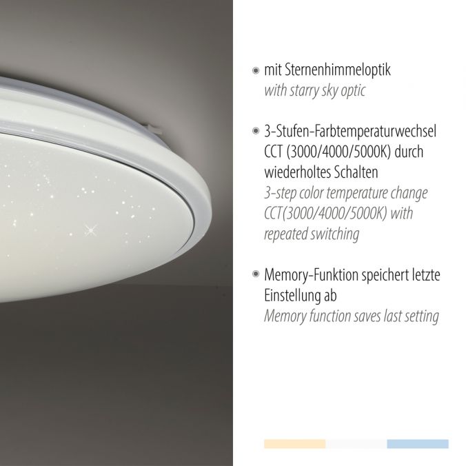 Paul Neuhaus LED Deckenleuchte Ø80cm rund Sternenhimmel Farbwechsel CCT Memoryfunktion Große Rabatte