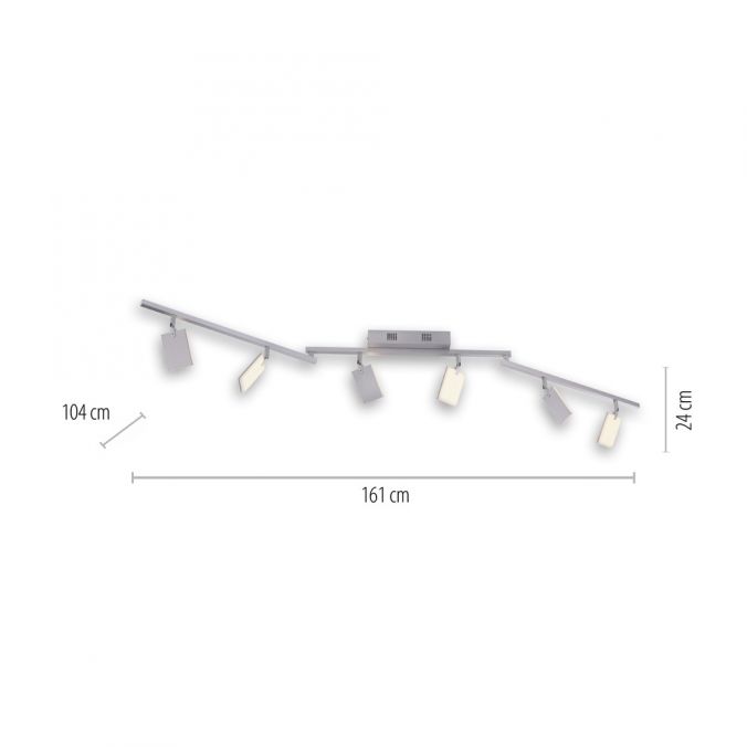 Paul Neuhaus Paul Neuhaus PURE MIRA LED Deckenleuchte aluminium 6 flammig dimmbar CCT Neuheiten