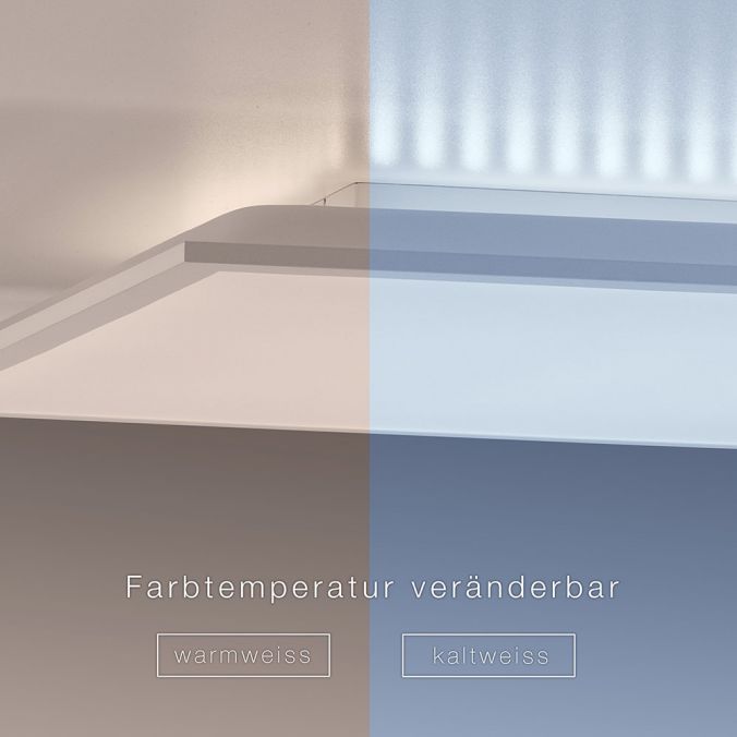 Paul Neuhaus LED-Panel, weiß, 62x62cm, Backlight, dimmbar, Farbsteuerung Kauf eins, bekomm eins gratis