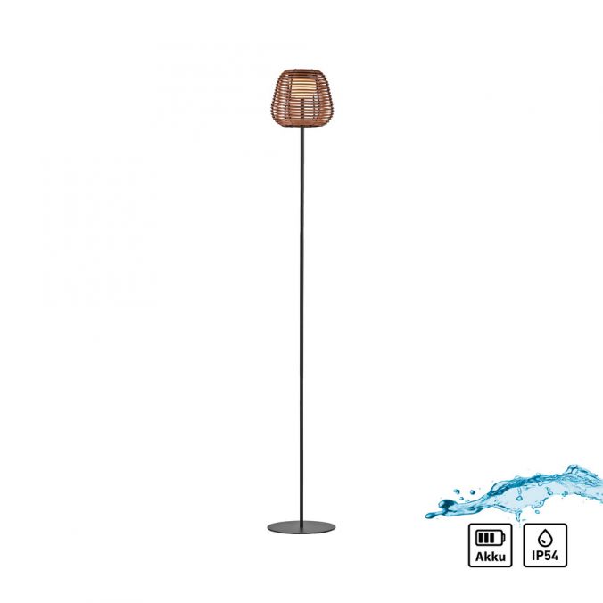 Paul Neuhaus LED Stehleuchte schwarz Akku spritzwasserschutz USB Touchdimmer Zeitbegrenzte Promotion