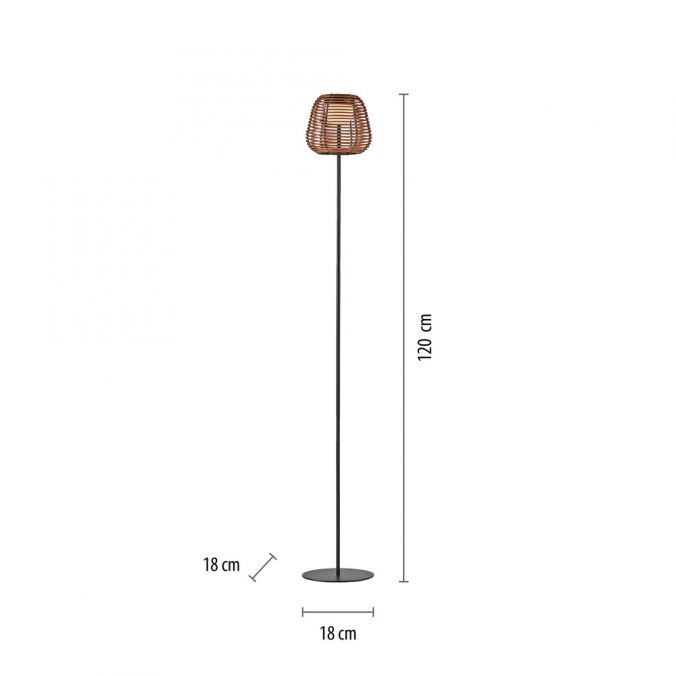 Paul Neuhaus LED Stehleuchte schwarz Akku spritzwasserschutz USB Touchdimmer Zeitbegrenzte Promotion