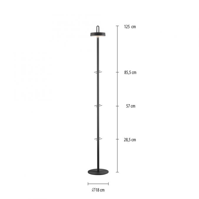 Paul Neuhaus LED Akku Stehlampe schwarz dimmbar per Touch IP44 Memoryfunktion Nur für heute