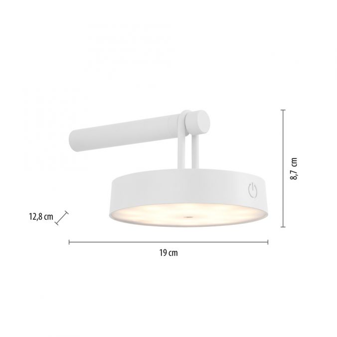 Paul Neuhaus LED Akku Wandleuchte weiß dimmbar per Touch IP44 Memoryfunktion Discount Store für neue Produkte