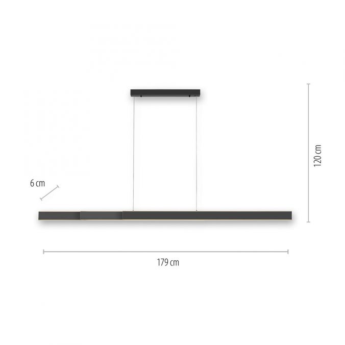 Paul Neuhaus Paul Neuhaus PURE LUME LED Pendelleuchte anthrazit CCT Sensordimmer Riesige Rabatte