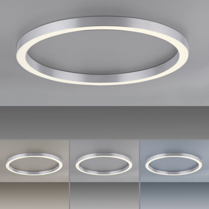 Paul Neuhaus Paul Neuhaus LED Deckenleuchte PURE-LINES ROUND aluminium 70x70 CCT Fernbedienung 50% Rabatt mit kostenlosem Versand
