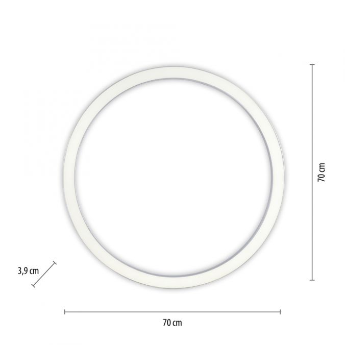 Paul Neuhaus Paul Neuhaus LED Deckenleuchte PURE-LINES ROUND aluminium 70x70 CCT Fernbedienung 50% Rabatt mit kostenlosem Versand