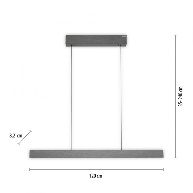 Paul Neuhaus Paul Neuhaus LED Pendelleuchte PURE-E-MOTION grau elektrisch Touch Clearance-Verkauf