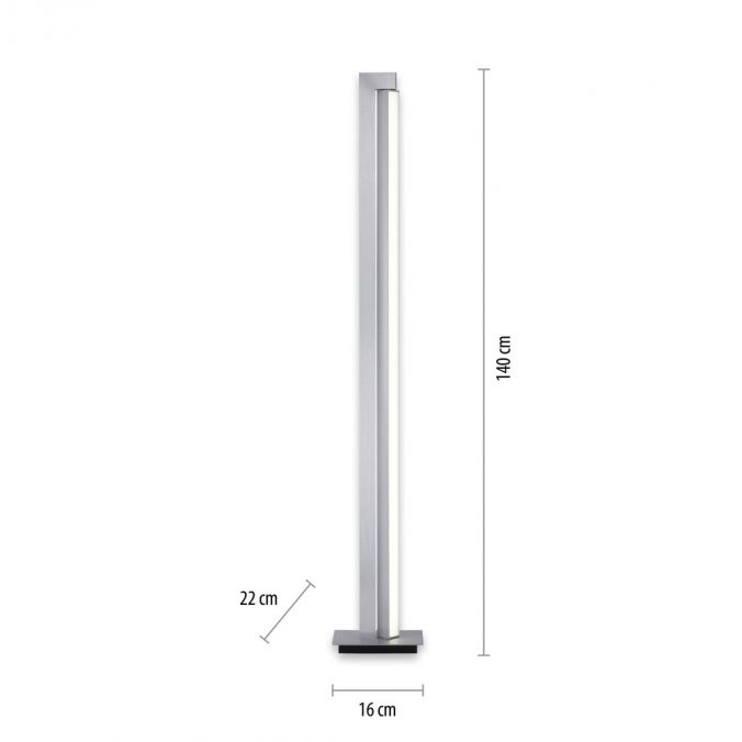 Paul Neuhaus Paul Neuhaus PURE LINES FLOOR LED Stehleuchte aluminium dimmbar drehbar Schalter Speichern exportieren