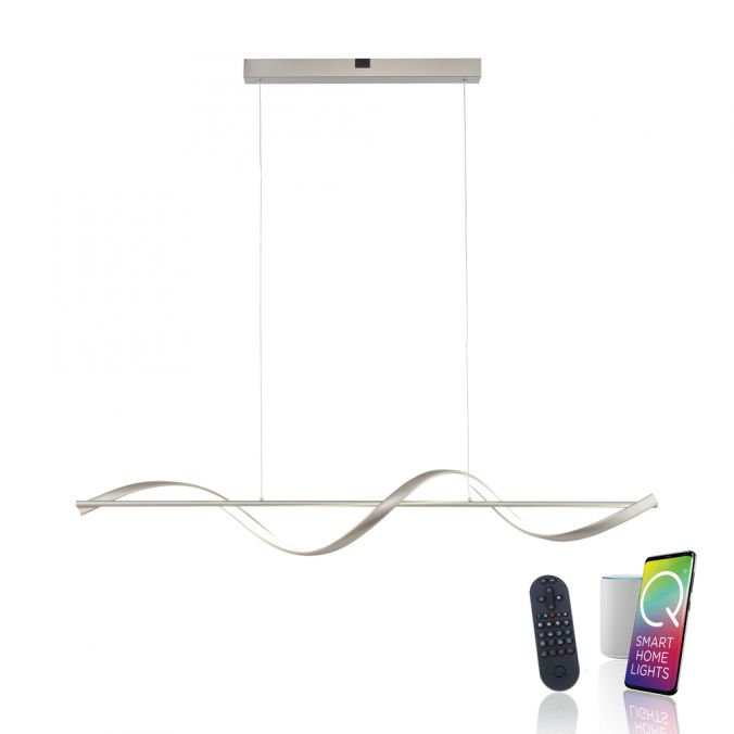 Paul Neuhaus Paul Neuhaus LED Pendelleuchte Q-SWING silber Smart Home dimmbar FB Rabatte dieses Monats