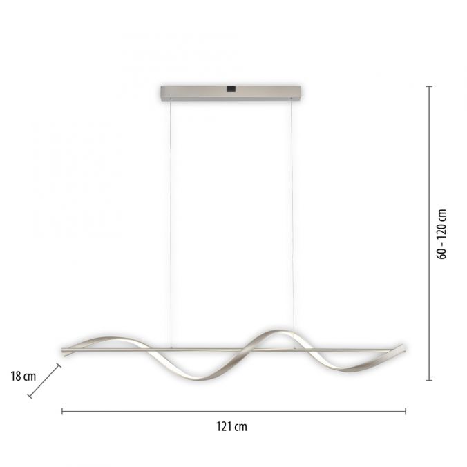 Paul Neuhaus Paul Neuhaus LED Pendelleuchte Q-SWING silber Smart Home dimmbar FB Rabatte dieses Monats