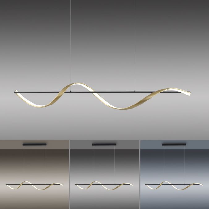 Paul Neuhaus Paul Neuhaus LED Pendelleuchte Q-SWING anthrazit messing matt Smart Home 2025