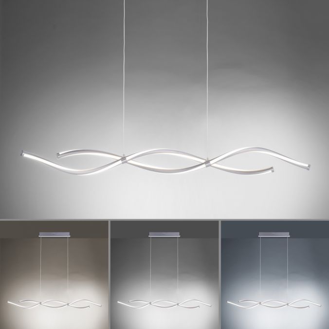 Paul Neuhaus Paul Neuhaus, Q-MALINA, LED-Pendelleuchte, Wellen Design, modern, Smart Home Online