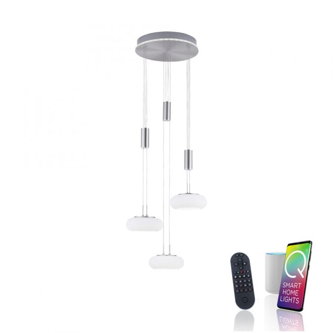 Paul Neuhaus Paul Neuhaus, Q-ETIENNE, LED Pendelleuchte stahl, Smart Home Angebote