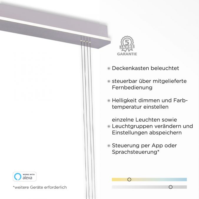 Paul Neuhaus Paul Neuhaus, Q-ETIENNE, LED Pendelleuchte stahl, Smart Home Hotsell