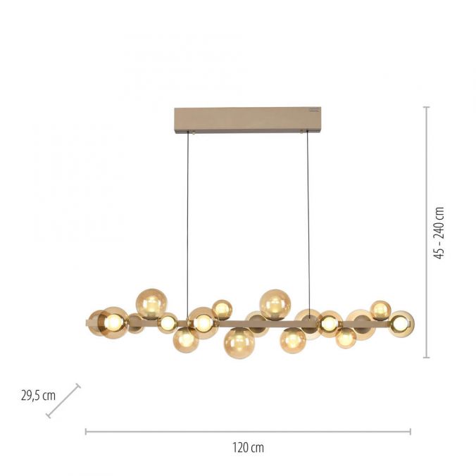 Paul Neuhaus Paul Neuhaus LED Pendelleuchte PURE E-Popup bronce höhenverstellbar Schlussverkauf