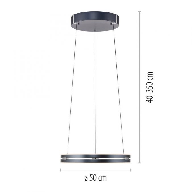Paul Neuhaus Paul Neuhaus LED Pendelleuchte PURE E-Loop grau eloxiert e-LIFT Blitzverkäufe