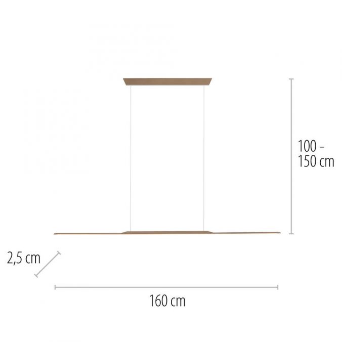Paul Neuhaus Paul Neuhaus Pendelleuchte PURE Surface bronze 160x25 höhenverstellbar Kostenloser Versand