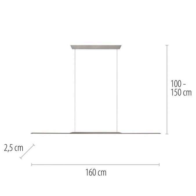 Paul Neuhaus Paul Neuhaus Pendelleuchte PURE Surface grau eloxiert 160x25 höhenverstellbar Limitierter Zeitrabatt