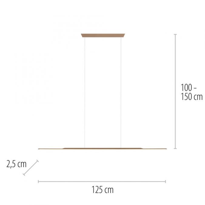 Paul Neuhaus Paul Neuhaus Pendelleuchte PURE Surface bronze 125x25 höhenverstellbar Fabrik Onlineshop