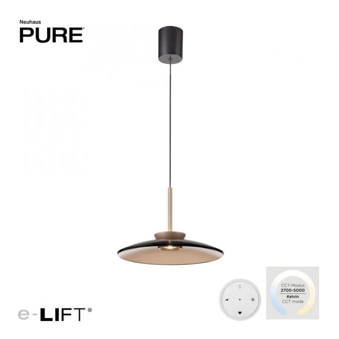 Paul Neuhaus Paul Neuhaus LED Pendelleuchte PURE E-Moon bronce elekrisch verstellbar