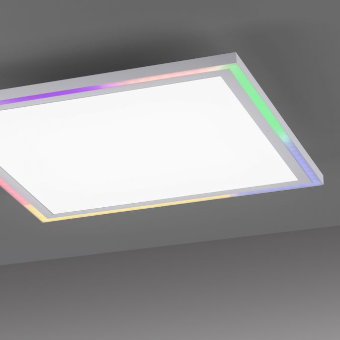 Paul Neuhaus LED Deckenleuchte 40x40 weiss flach Rainbow RGB Fernbedienung Alleskönner Großer Ausverkauf