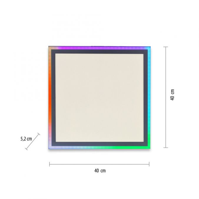 Paul Neuhaus LED Deckenleuchte 40x40 weiss flach Rainbow RGB Fernbedienung Alleskönner Großer Ausverkauf