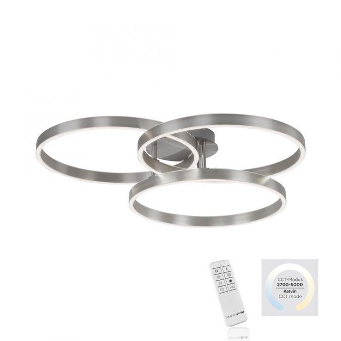 Paul Neuhaus LED Deckenleuchte silberfarbig rund dimmbar CCT Memoryfunktion