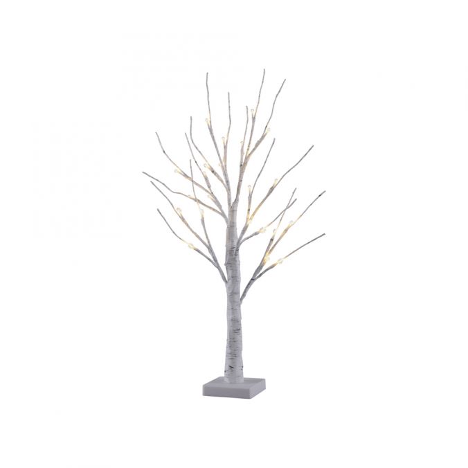 Paul Neuhaus LED Baum, weiß, Birkenoptik, warmweißes Licht, batteriebetrieben, modern