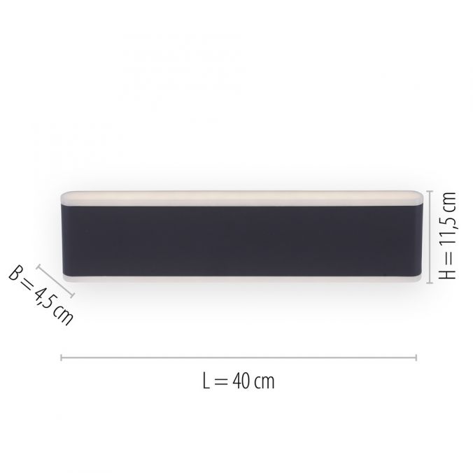 Paul Neuhaus LED Wandleuchte, Außenwandleuchte IP65, anthrazit, Up & Down Osterangebot