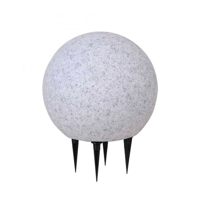 Paul Neuhaus Kugelleuchte, Steinoptik, Ø 30cm, wetterfest, Granit, Gartenleuchte