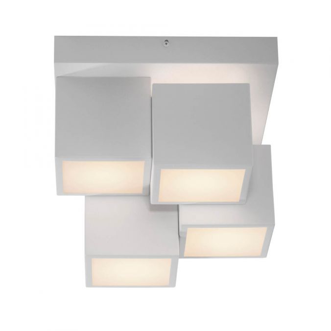 Paul Neuhaus LED Deckenleuchte weiß modern Würfel Form warmweiß Wohnzimmer