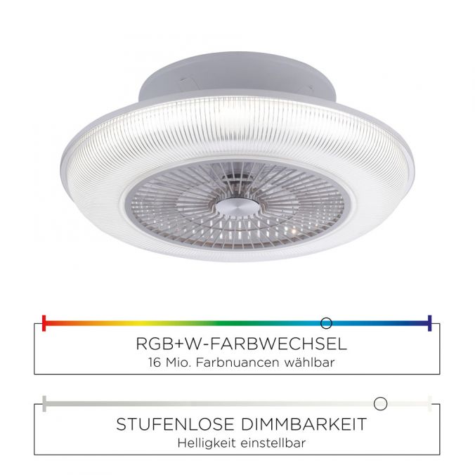 Paul Neuhaus LED-Deckenventilator, RGB, CCT, dimmbar, Fernbedienung, Geschwindigkeit einstellbar Neuheiten